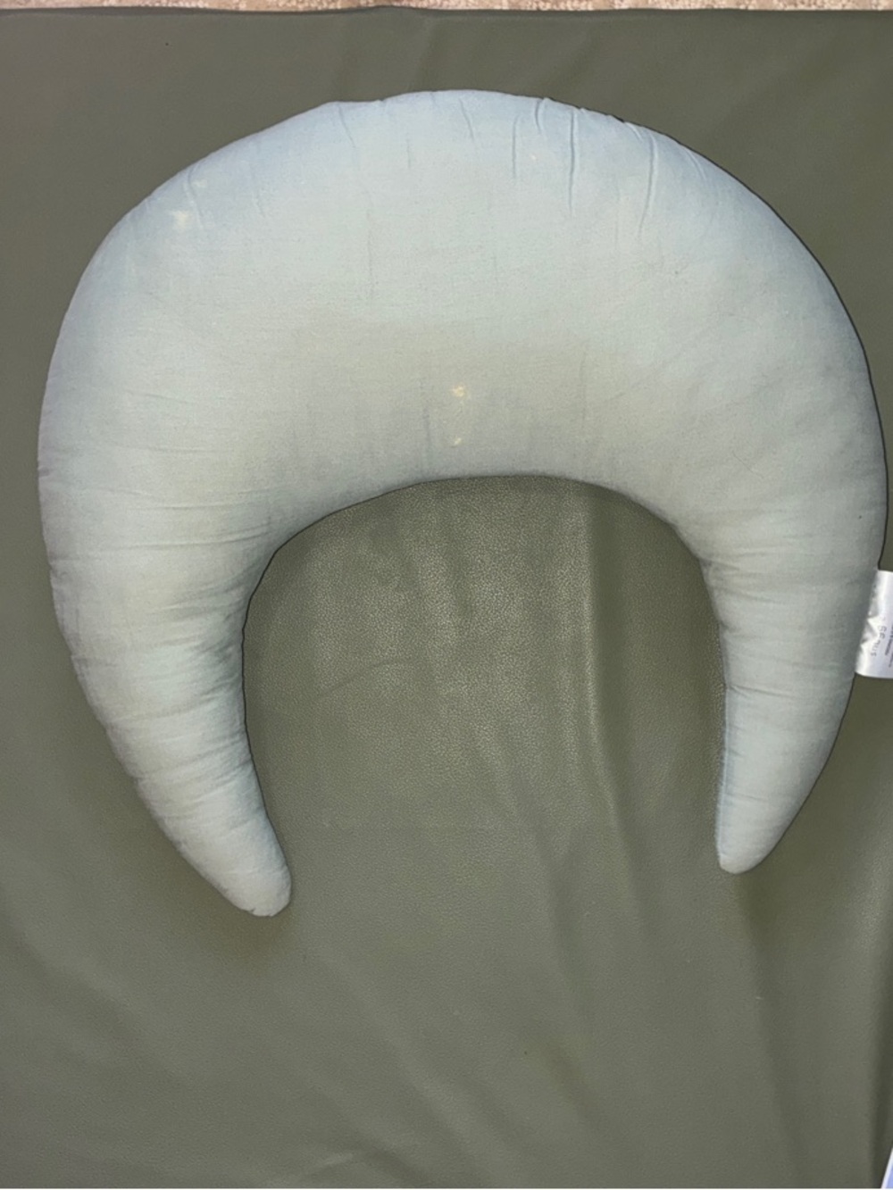 Versatile Crescent Pillow in Light Sage Green
